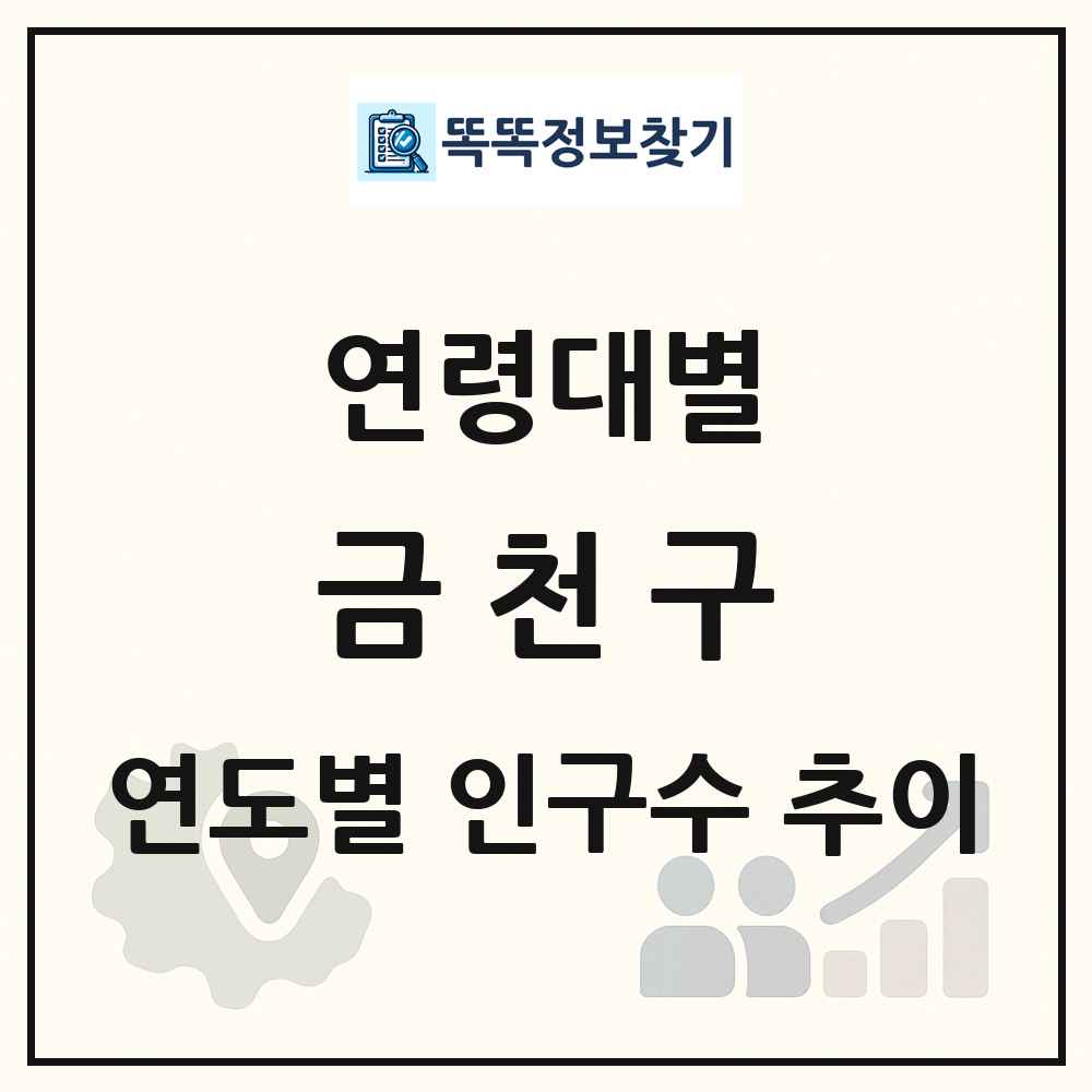 금천구 생애주기별 인구수 링크 그림